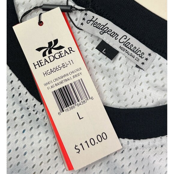 Nipsey Hussle #60 Crenshaw Headgear Classics Mens Large White Checkered Jersey - Picture 7 of 11